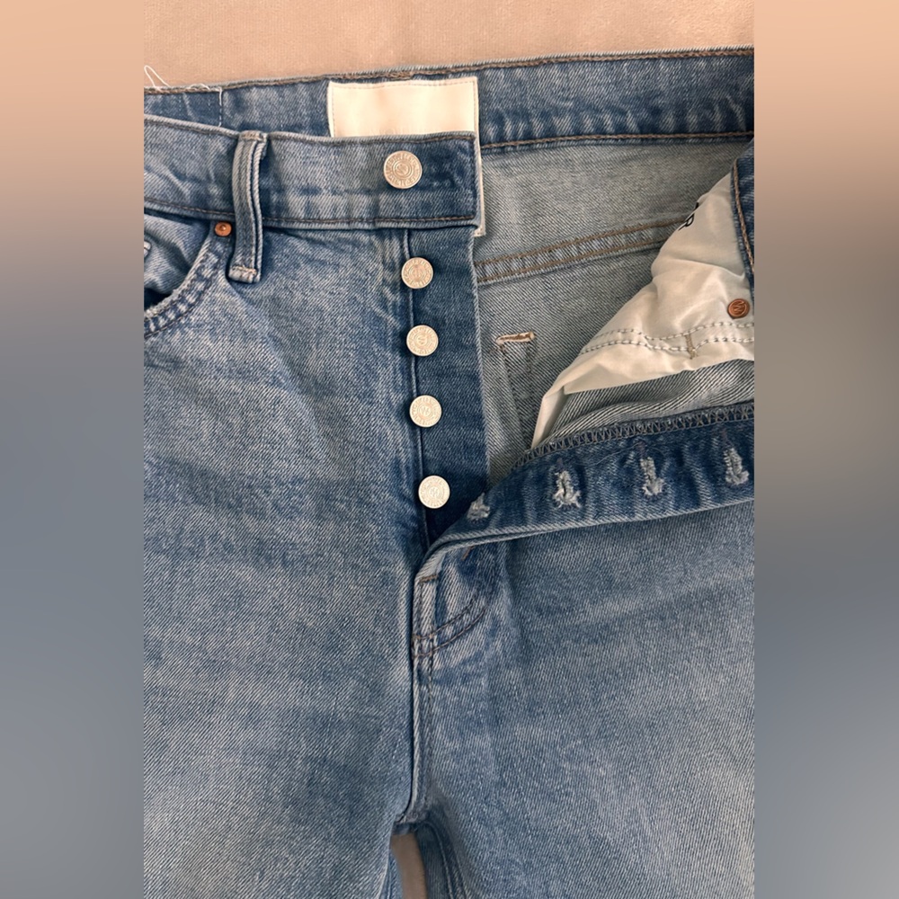 MOTHER Straight Leg Jeans in Light Blue Wash - Picture 3 of 9